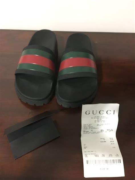 gucci flip flops oine receipt|Gucci Flip Flops clearance.